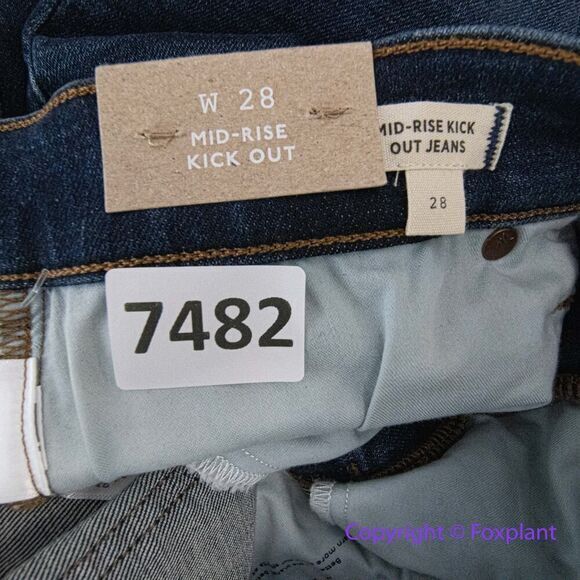 New! Madewell mid rise Kick Out Crop Jeans colleton wash, size 28 - Picture 13 of 15